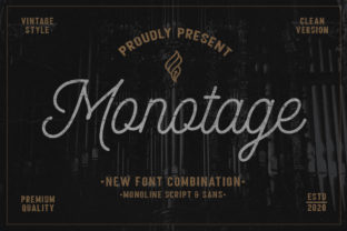 Monotage: A Modern Duo Font for Crafters