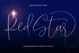 Redstar: A Modern Script Font for Editorial Design
