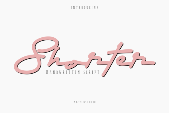 Shorter: A Modern Script Font for Small Business Branding